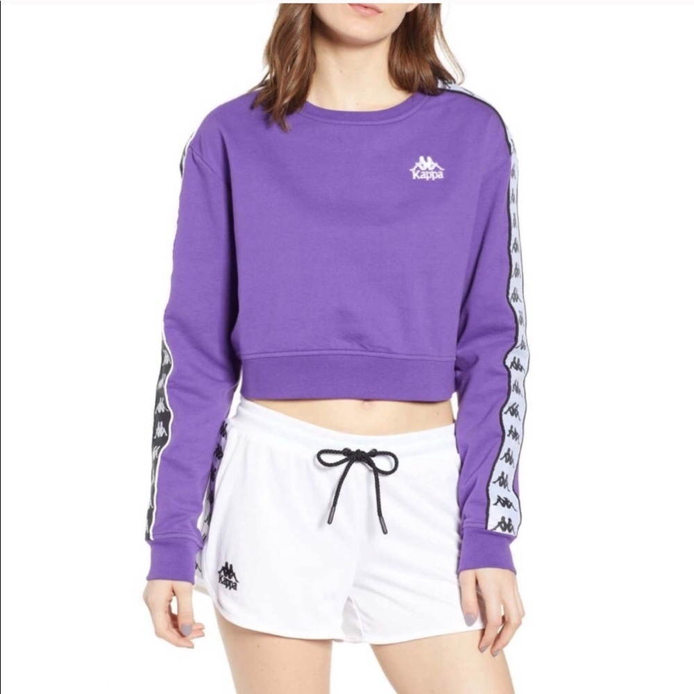 NEW • Kappa • Banda Cropped Sweatshirt Purple Med